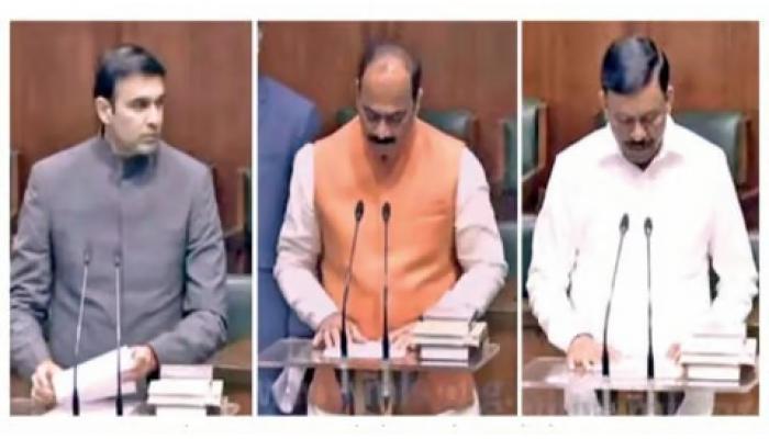 तीन आमदारांनी घेतली पहिल्यांदाच शपथ